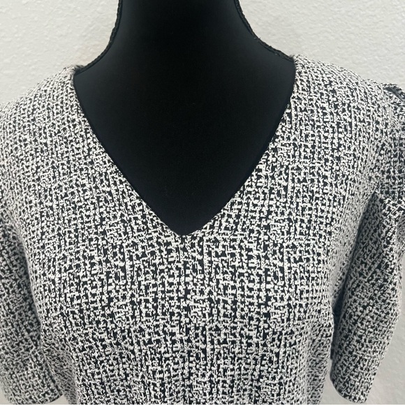 Karl Lagerfeld Monochrome Tweed Midi Dress Size 2 - Picture 4 of 7